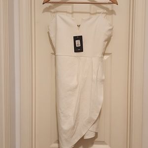 ASYMMETRICAL DRESS OFF WHITE